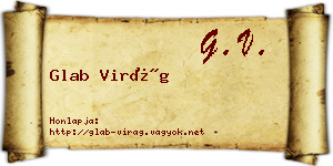 Glab Virág névjegykártya
